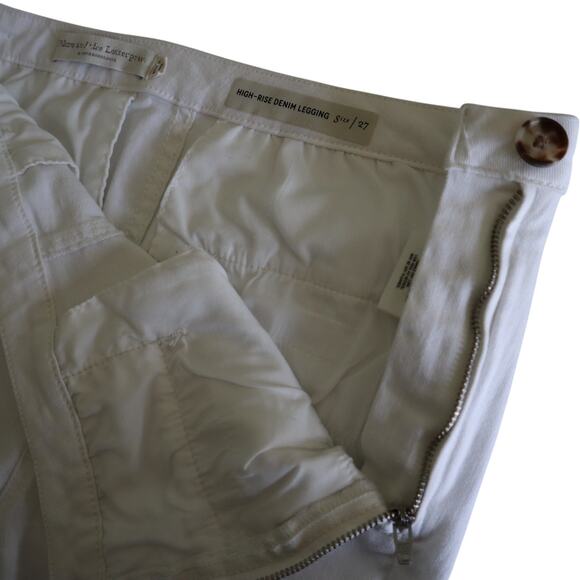 Anthropologie Pilcro Womens High Rise Denim Legging Jeans Size 27 White Crop - Picture 9 of 16